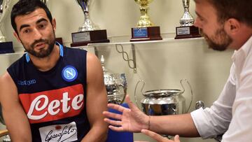 Raúl Albiol durante la entrevista con Mirko Calemme.
