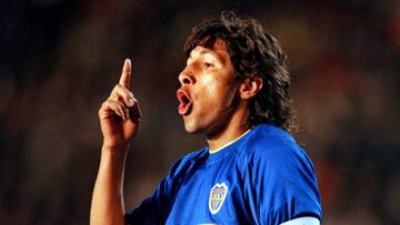 Jorge Bermúdez durante un partido con Boca Juniors.