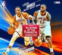 LeBron James y Westbrook repiten como jugadores del mes