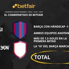 Barcelona vs. Lyon: Combipartido de Betfair a cuota 10.0