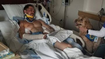 Un escalador se cae desde 20 metros y su cámara lo graba todo