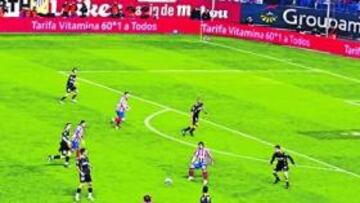 Una prueba gráfica del equipo cuando el medio campo se suele quedar en inferioridad numérica ante los rivales