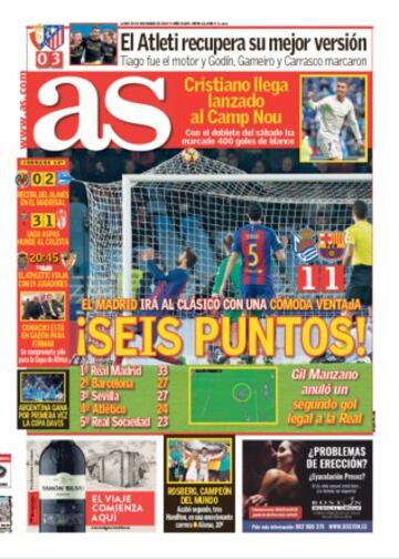 Las portadas de AS de noviembre