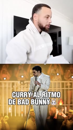 Stephen Curry es un fan más de Bad Bunny y así lo demuestra