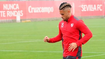 Mariano, en un entrenamiento.