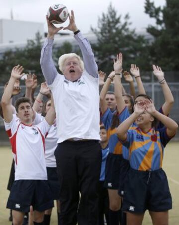 El alcalde de Londres, Boris Johnson durante una sesión de entrenamiento.