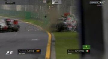 El espectacular accidente de Fernando Alonso en Australia