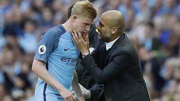 Pep Guardiola y Kevin De Bruyne