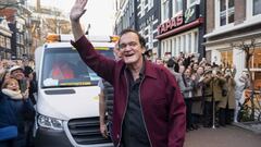 US director Quentin Tarantino leaves the Athenaeum bookstore after a signing session to promote his new book "Cinema Speculation" in Amsterdam, on April, 3 2023. (Photo by Evert Elzinga / ANP / AFP) / Netherlands OUT (Photo by EVERT ELZINGA/ANP/AFP via Getty Images)