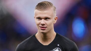 Erling Haaland durante un partido con el Red Bull Salzburgo.