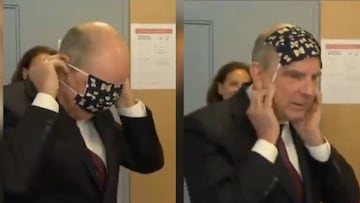 Ministro de Bélgica recuerda al famoso meme del tapabocas...