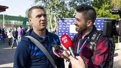 20/05/18 CHAMPIONS LEAGUE REAL MADRID KIEV UCRANIA ACTO FOOTBALL LEGENDS REBROV ENTREVISTA