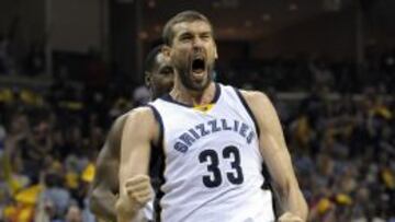 Marc Gasol cuajó una buena actuación en el primer partido ante Portland.