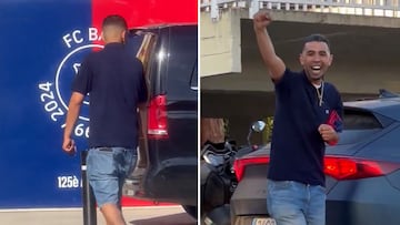 La imagen del padre de Lamine Yamal entrando y saliendo de las oficinas culés: revuelo en redes