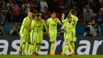 El Barcelona celebra un gol en una imagen de archivo.