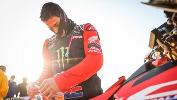 Cornejo Florimo Jose Ignacio (chl), Honda, Monster Energy Honda Team 2021, Motul, Moto, Bike, portrait during the 6th stage of the Dakar 2021 between Al Qaisumah and Ha'il, in Saudi Arabia on January 8, 2021 - Photo Antonin Vincent / DPPI
AFP7
08/01/2021 ONLY FOR USE IN SPAIN