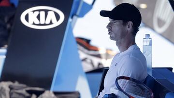 Andy Murray, durante un entrenamiento en Melbourne.