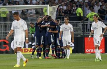 Los franceses celebran el primer gol del partido obra de Grenier.