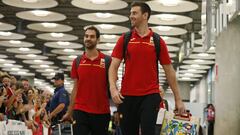 Jos&eacute; Manuel Calder&oacute;n, junto a V&iacute;ctor Claver en su vuelta a Espa&ntilde;a tras los Juegos de R&iacute;o.