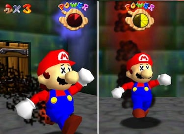 El humo del trasero de Mario en Mario 64 no es el que debería ser