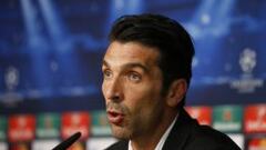 Buffon, en la rueda de prensa.