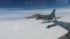Taiwan Air Force F-16 aircrafts fly during a patrolling mission at an undisclosed location in Taiwan in this handout image taken on May 23, 2024, released on May 24, 2024. Taiwan Defence Ministry/Handout via REUTERS  ATTENTION EDITORS - THIS IMAGE WAS PROVIDED BY A THIRD PARTY. NO RESALES. NO ARCHIVES.