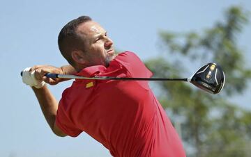 Sergio García in action at the Olympic Games.