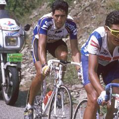 Indurain vistió su primer amarillo al ataque