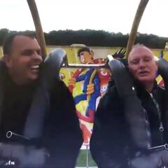 La reacción de Gascoigne al subirse a una atracción de altura