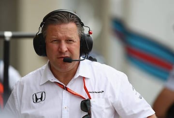 McLaren Executive Director Zak Brown in the pitlane during practice for the Canadian Formula One Grand Prix.