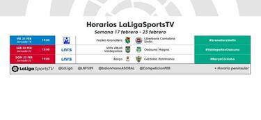 Un partido de LNFS en el programa del domingo de LaLigaSports Tv