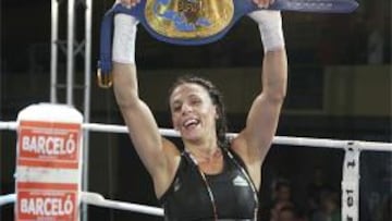 La madrileña <b>Soraya Sánchez</b>, con su título de Campeona de Europa.