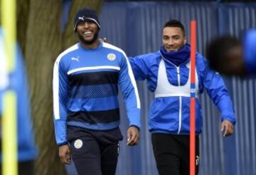  Wes Morgan y Danny Simpson 