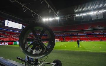 Real Madrid train at Wembley ahead of the MD4 meeting with Tottenham.