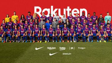Foto oficial del Barça con los equipos masculino y femenino