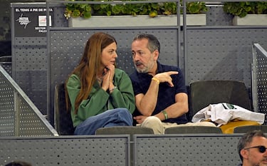 Manuela Velasco durante partido entre Daniel Altmaier y Borna Coric de cuartos de final del Mutua Madrid Open de tenis.