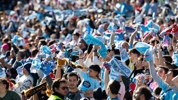 La afición del Celta celebra un gol de Gabri Veiga ante el Valladolid.