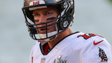 (FILES) In this file photo  Tom Brady #12 of the Tampa Bay Buccaneers looks on before playing against the Kansas City Chiefs in Super Bowl LV at Raymond James Stadium on February 7, 2021 in Tampa, Florida. - Seven-time Super Bowl champion quarterback Tom 