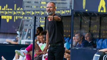 Álvaro Cervera,durante el partido contra el Valencia.