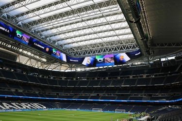 El nuevo videmarcador del estadio Santiago Bernabéu se estrena el día del Clásico. Así de impresionante se ve.