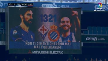 El emocionante homenaje del Espanyol a Jarque y Astori