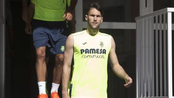 Alfonso Pedraza, en un entrenamiento con el Villarreal.