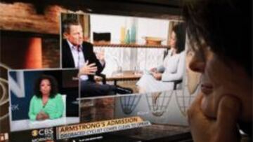 Retransmisión de la entrevista de Lance Armstrong con Oprah Winfrey por televisión.