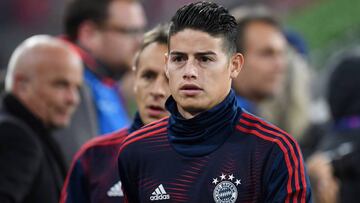 James, con igual n&uacute;mero de lesiones en Bayern y el Madrid