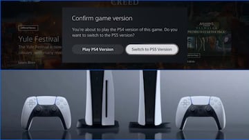 Actualización en PS5: mensaje de aviso si vas a jugar una versión de PS4 en PS5
