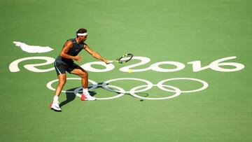 RIO DE JANEIRO, BRAZIL - AUGUST 05: Rafael Nadal of Spain practices at the Olympic Tennis Centre prior to the Rio 2016 Olympic Games on August 5, 2016 in Rio de Janeiro, Brazil. (Photo by Clive Brunskill/Getty Images)