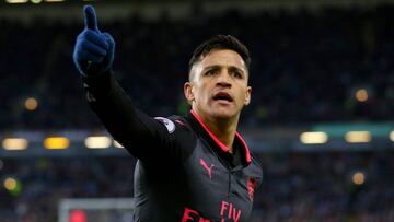 Alexis Sánchez celebra su gol.