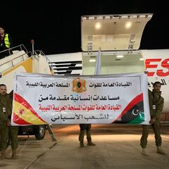 El Ejército Nacional Libio envía 2 aviones de ayuda a los afectados por la DANA