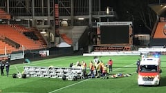 Lorient groundsman dies after floodlight fall impact