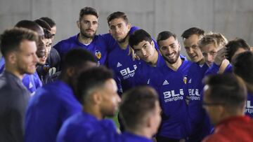 Entrenamiento del Valencia.
